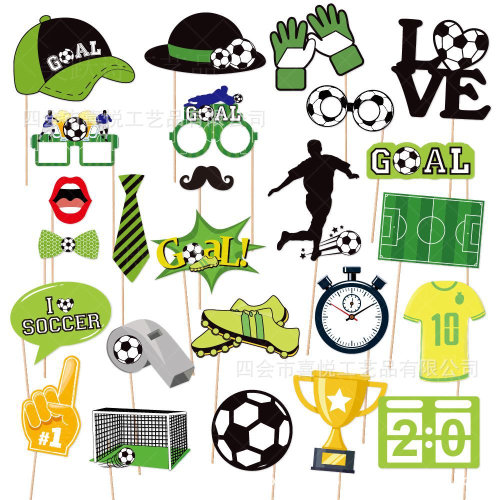 Decoración para Fiesta de la Copa Mundial de Fútbol 2026 entre Estados Unidos, Canadá y México, Accesorios Divertidos para Fotos para Fanáticos del Fútbol