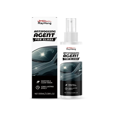 RAYHONG Car Glass Anti-Fog Agent: Cleans and defogges car windows and rearview mirrors, providing clear visibility in rainy weather (Glass agent) - 100ml