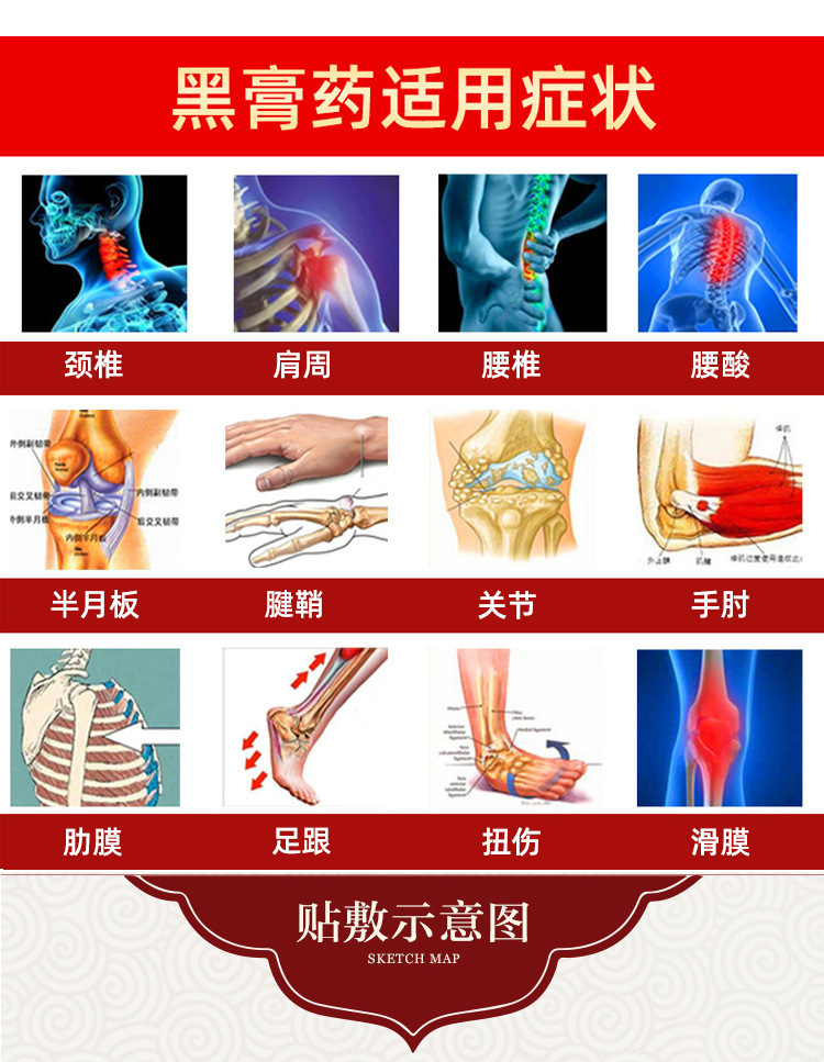 Herbal Pain Relief Patch for Neck Shoulder Waist and Legs External Use 8 Patches Per Box in use