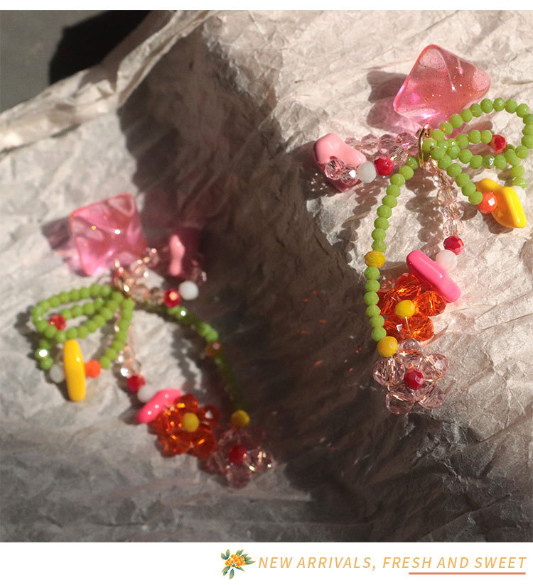 1 Pair Cute Sweet Bow Knot Beaded Crystal Drop Earrings display picture 3