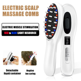 Scalp Care Massager, Medicated Artifact, Head Kneading Massage Comb, Red Light Electric Introduction Essence Hair Growth Comb