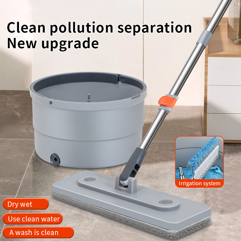 Simple Rotating Mop for Home Use, Hands-Free Washing, Lazy One-Sweep Clean, Manufacturer Supplies Dry and Wet Dual-Use Cleaning Flat Mop Simple Rotating Mop for Home Use, Hands-Free Washing, Lazy One-Sweep Clean, Manufacturer Supplies Dry and Wet Dual-Use Cleaning Flat Mop
