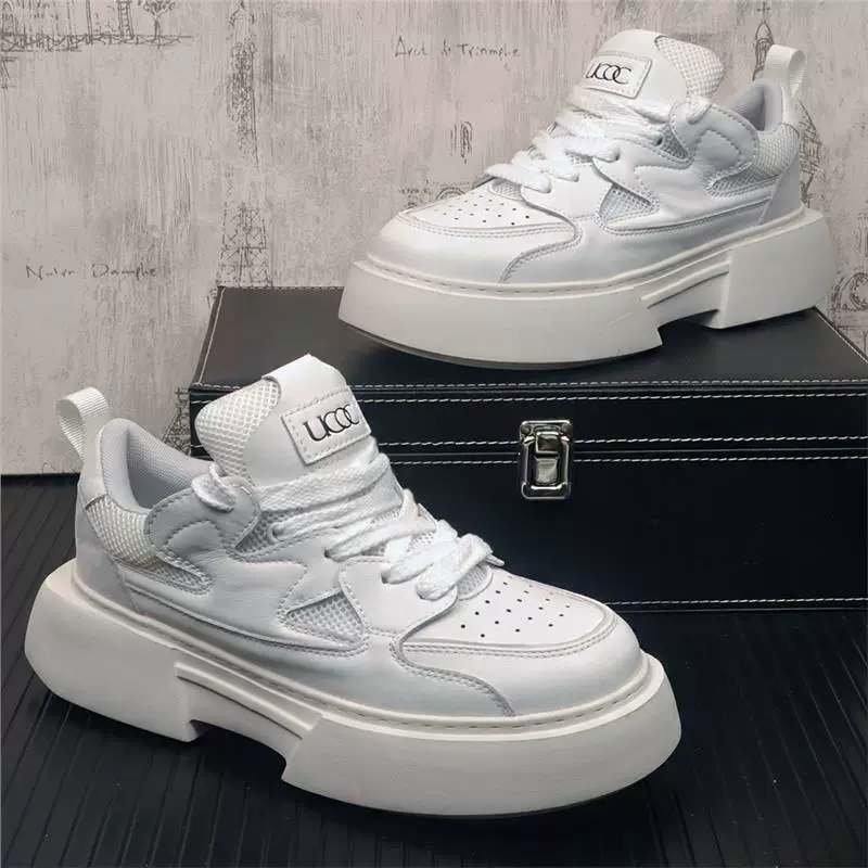 Европейская мужская обувь летняя дышащая новая передняя тенденция дикая повседневная обувь модная спортивная мужская маленькая белая обувь