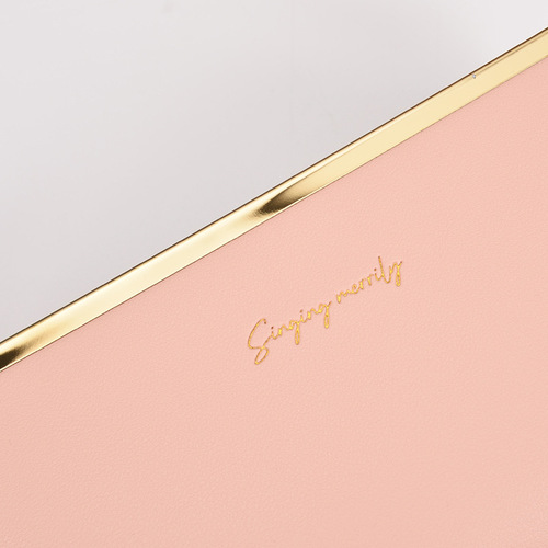 Leather storage box with handle, desktop debris organization, living room, skin care, cosmetics, snacks, leather storage tray