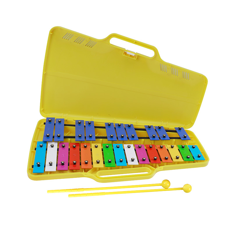 25-tono instrumento de percusión para niños piano de aluminio entrenamiento sensorial nuevo material didáctico de música piano de percusión al por mayor