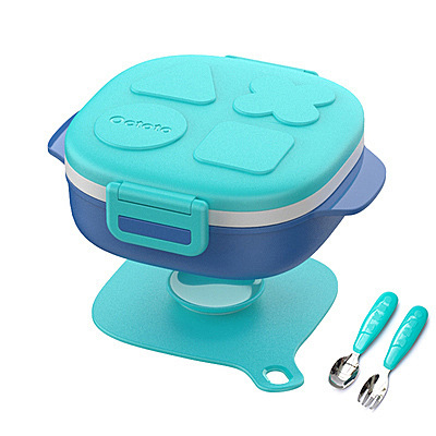 Octoto赤ちゃんステンレス製弁当箱セット子供外出携帯補助食器多層分格食器セット|undefined