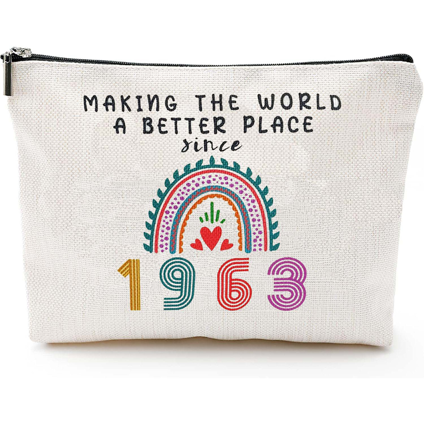 Transfronterizo Amazon explosivo cumpleaños impresión doble cara bolsa de maquillaje bolsa de almacenamiento bolsa de cremallera multifuncional para mujeres