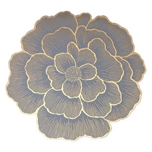Shengte PVC rose and bottom gilding placemat non-slip gilding coaster flower case creative decoration home hotel dining table