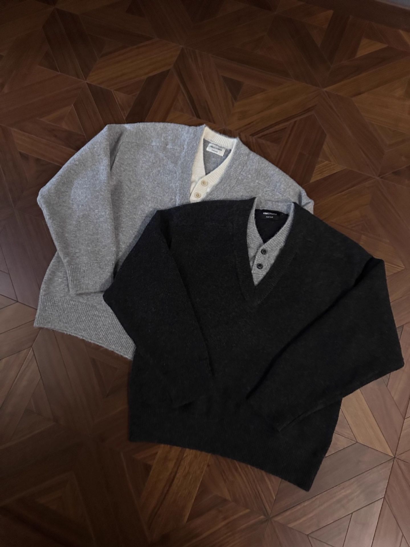 Herren V-ausschnitt Strickpullover Im Retro Preppy Stil Für Winter_voghion.com