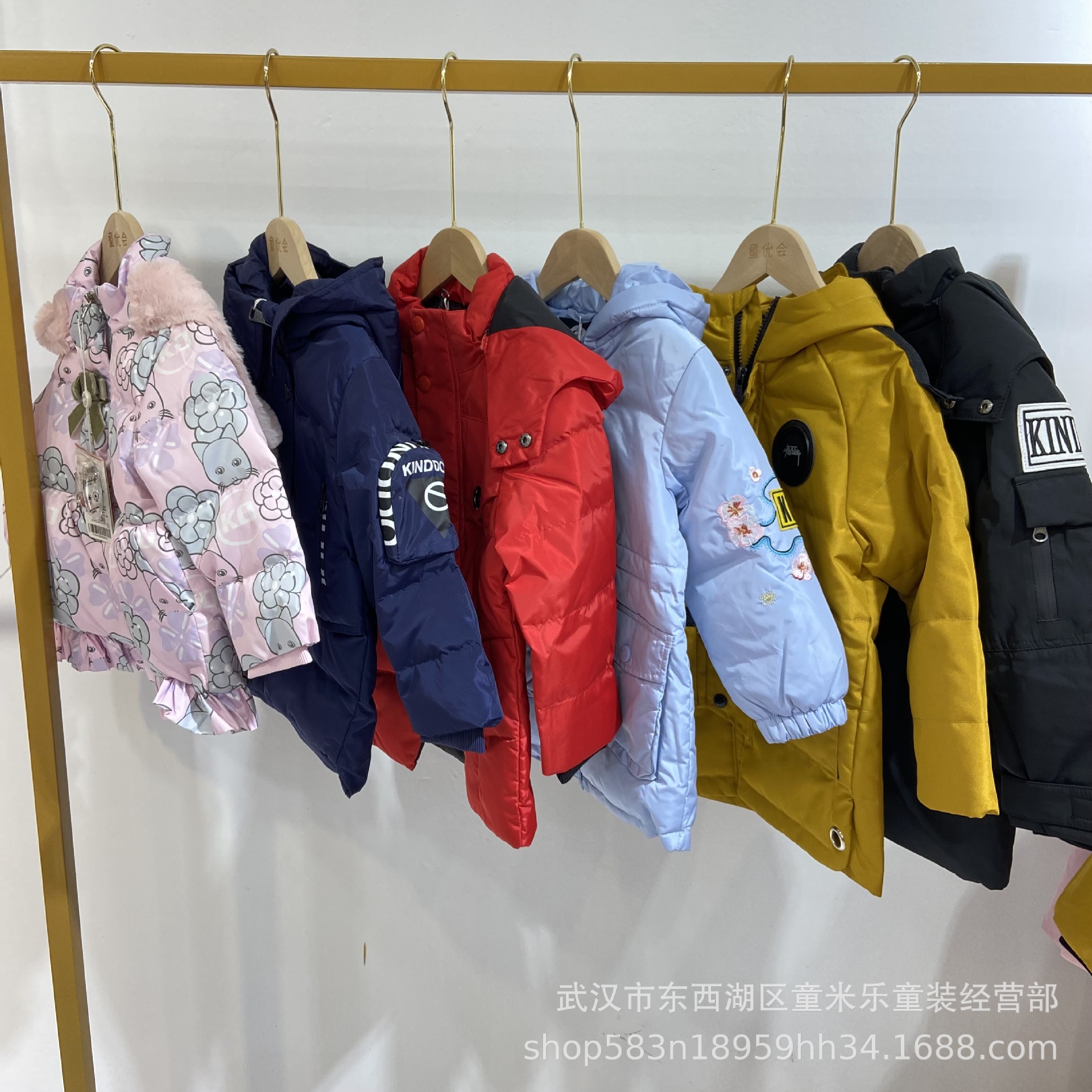 乖乖G狗 休闲韩版纯色简约中大童童装羽绒服品牌折扣批发走份直播