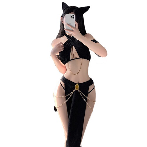 Manyan Sexy Lingerie Sexy Queen Fan Ancient Style Egyptian Cat Girl Uniform Suit Wholesale 8764
