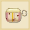 IMD soft shell transparent pink and yellow stripes + hook