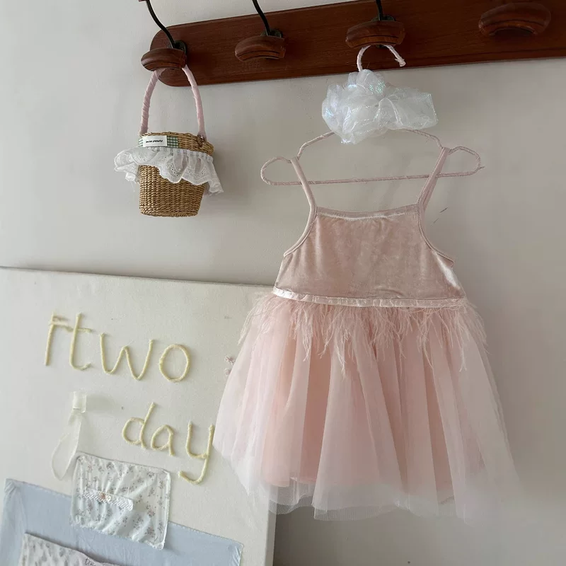 Bra top, summer skirt, small princess costume, tutu skirt, Korean style, western style