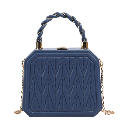 Cross-border fashion box bag  new honeycomb embroidery chain strap shoulder crossbody small square bag hand-held underarm bag