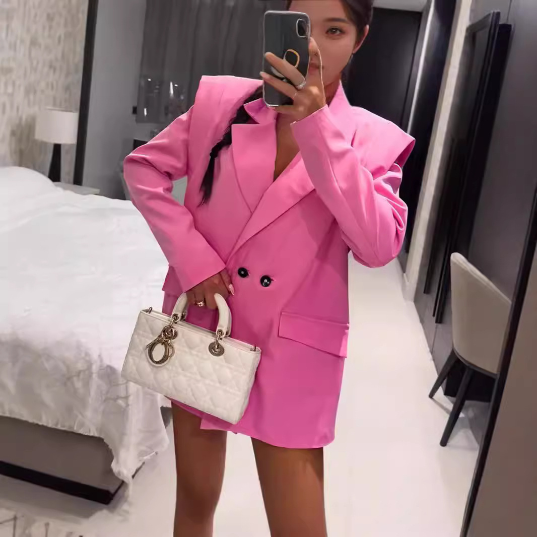 2024 cross-border eaby Amazon new European and American long sleeve temperament fashion breasted office commuter suit jacket