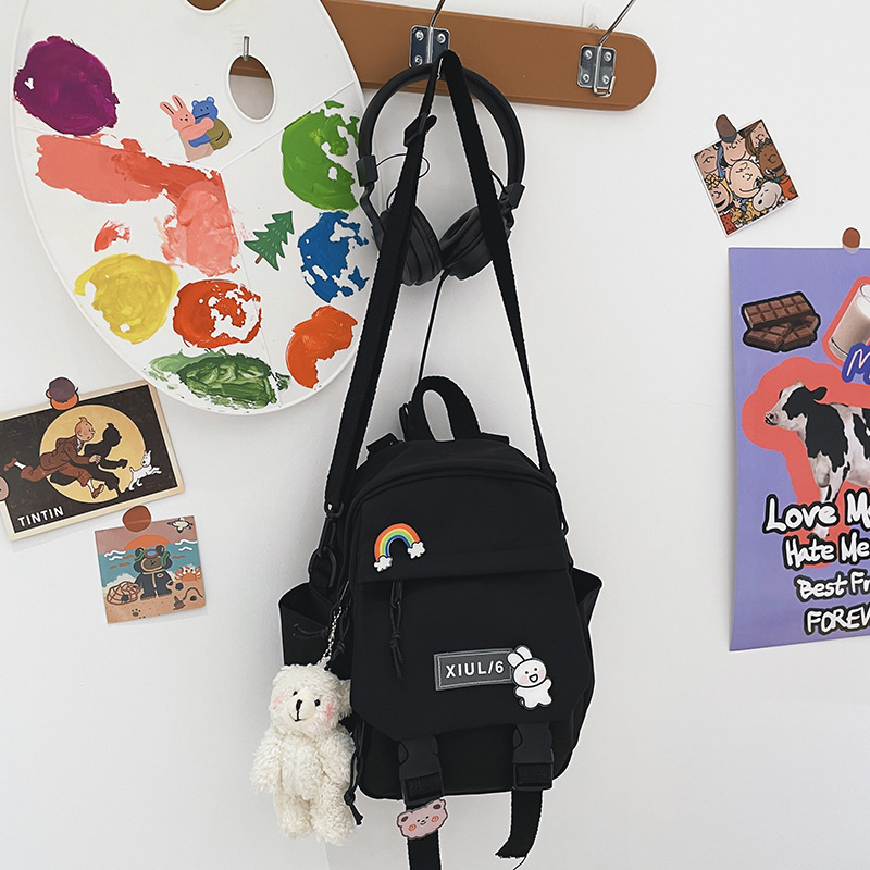 Otoño e Invierno nueva bolsa de mensajero ins estilo estudiante escuela secundaria femenina Harajuku coreano fresco lindo mini mochila