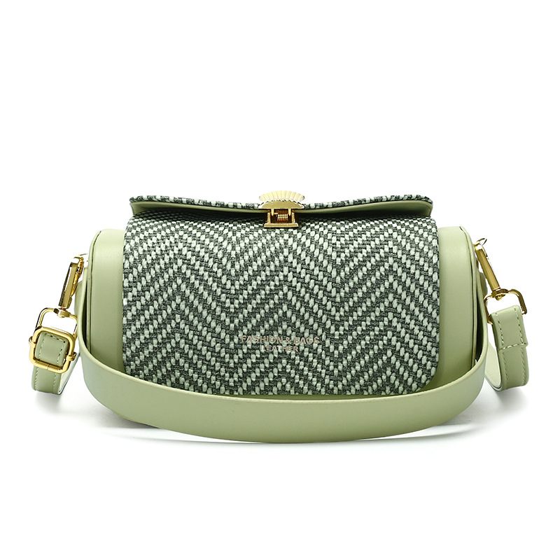 Bolsos Bolsos de caja portátil de nicho coreano Bolsos de mano para damas de alta gama Bolsos cuadrados pequeños de mensajero tejido nuevo estilo de verano