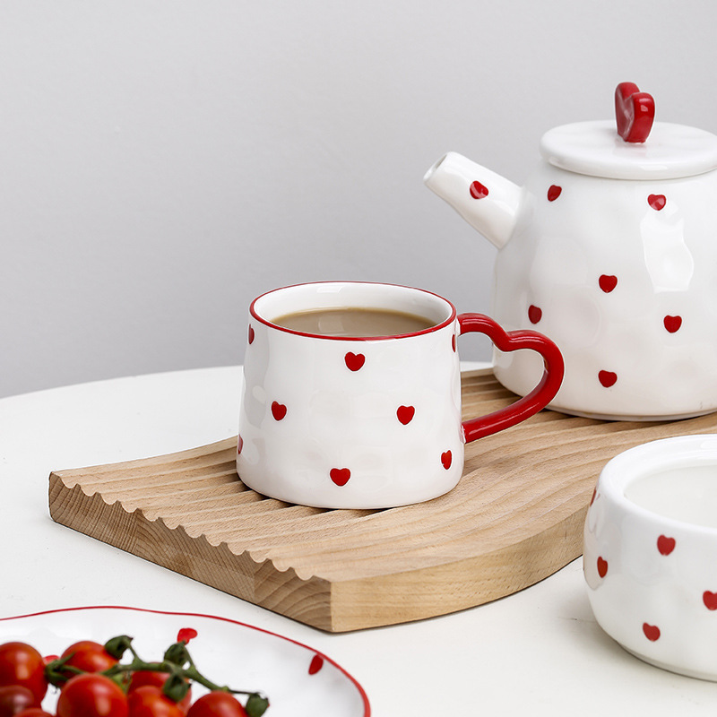 Cup Set with a Creative and Girlish Design for Afternoon Tea, Suitable for Home Use, Simple and Cute, Perfect as a Gift, Coffee Cup Set