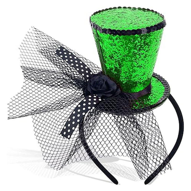 Dark green webbing mesh bow