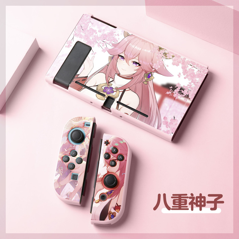 Switch Genshin Impact Protective Case Split-Type Ns Painted Soft Shell Tpu Matte Color Case Shenzi Hu Tao