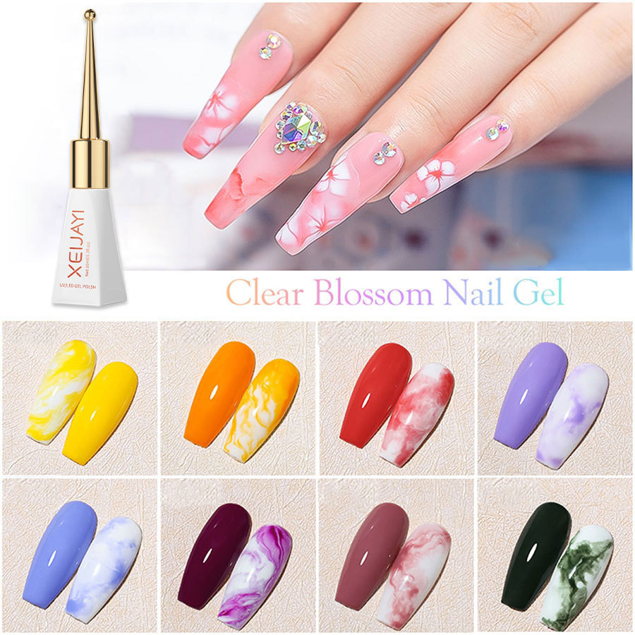 Blooming pegamento Esmalte de uñas pegamento fototerapia gradiente rubor floreciente líquido marmolado floración rápida
