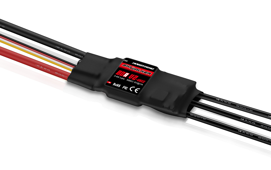 好盈天行者Skywalker V2 100A 80A 60A50A 40A电调固定翼反推刹车