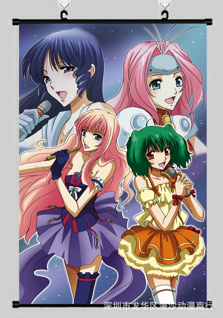 Плакат Macross F, высокоразрешённые обои, орхидея, анимационная игра, двухмерные окружные свитки, патчинг