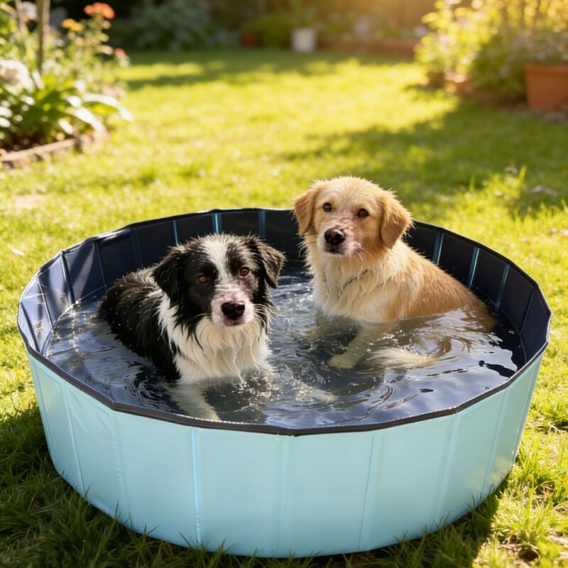 Foldable Large Dog Bathing Tub Pet Pool Golden Retriever Swimming Pool Bath Tub Dog Bed/Cage/Mat