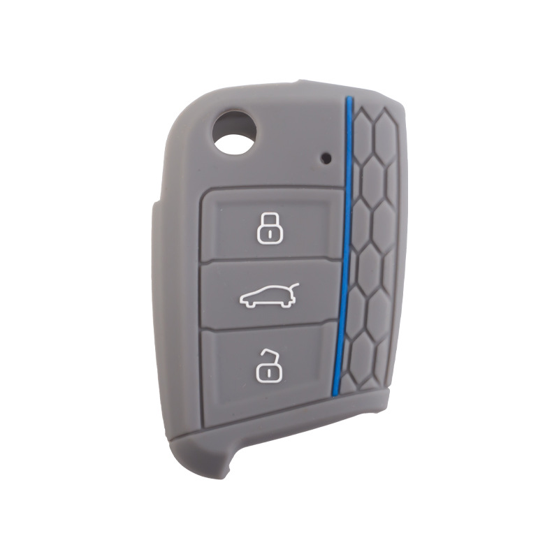 Aplicable a Volkswagen Golf 7 panal Borde de silicona llave caso lingdu flexible pegamento epoxi línea roja coche control remoto caso
