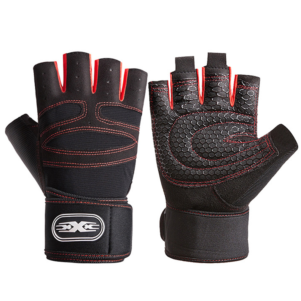 Guantes de fitness de medio dedo nueva primavera y verano para hombres y mujeres con mancuernas conducción transpirable al aire libre a prueba de sol deportes guantes de equitación