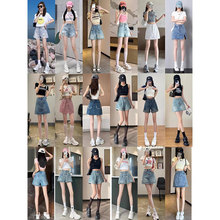 牛仔裤短裤女装尾货批发专柜撤柜一线品牌折扣批发直播实体孤品