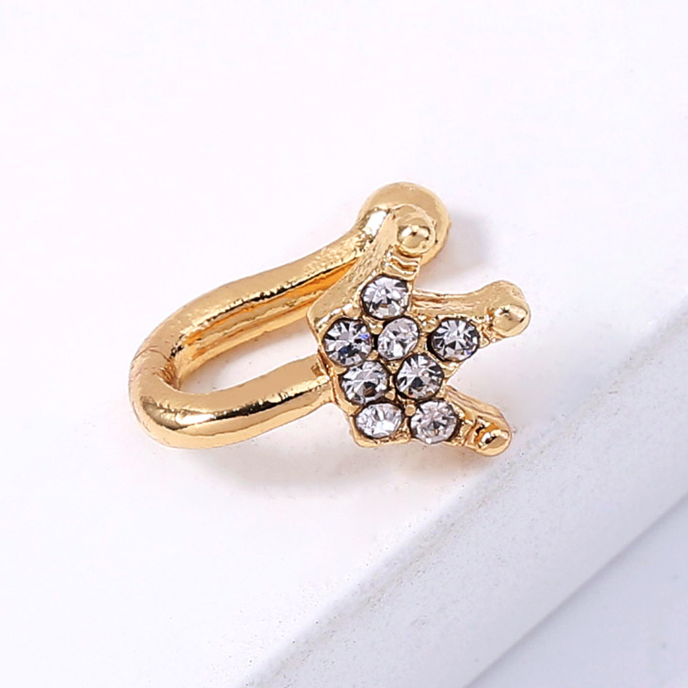 Fashion Non-porous Piercing U-shaped Metal Nose Ring Men And Women Fake Nose Clip Jewelry Wholesale display picture 6