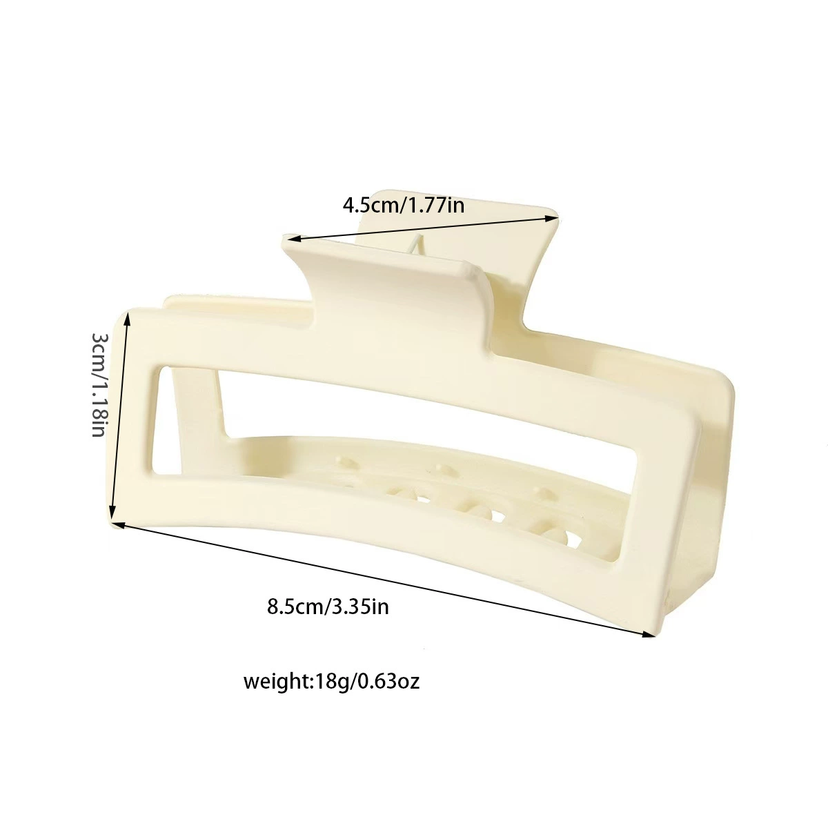 (Cross-border trading), rectangular matte crab pin, big shark, hairgrip, Amazon, simple and elegant design