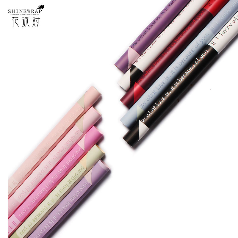 Floral fiesta fábrica mayorista engrosado flor flor florista paquete de papel de embalaje impermeable de regalos de dos colores