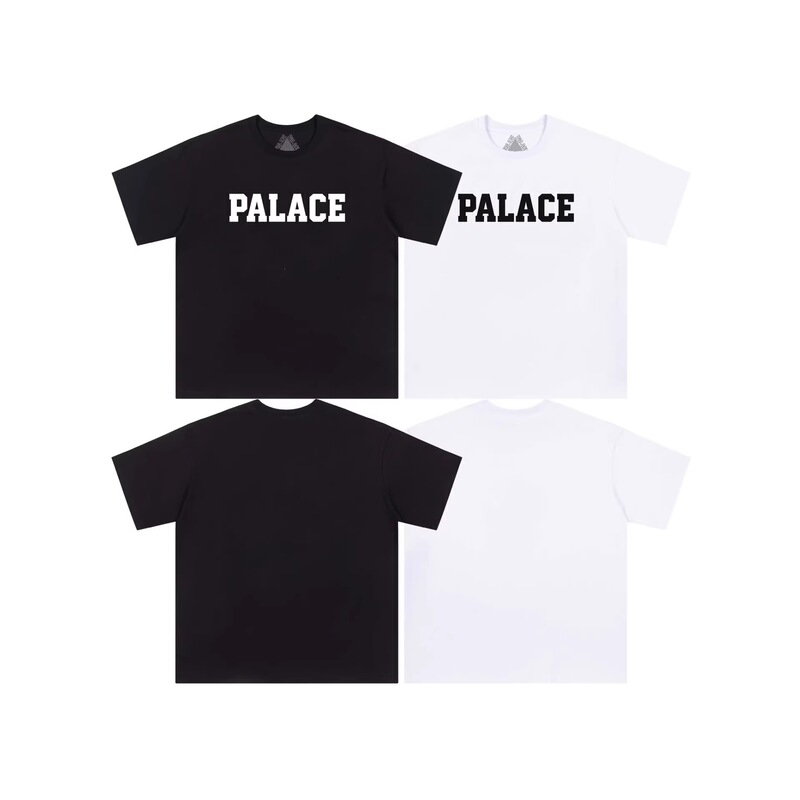 Cross-Border High-Quality Palace T-Shirt with Complete Three-Label Design, Letter Print on the Chest, Loose Fit, Pure Cotton, Round Neck, Short Sleeves Cross-Border High-Quality Palace T-Shirt with Complete Three-Label Design, Letter Print on the Chest, Loose Fit, Pure Cotton, Round Neck, Short Sleeves