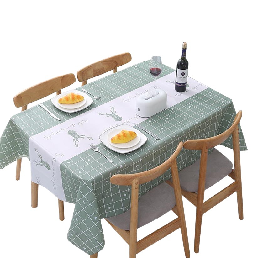A035 Estilo nórdico mesa de café mantel hogar plástico desechable mantel rectangular impermeable a prueba de aceite sala de estar