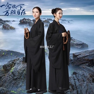 用品僧服海青居士服女男诵经法会佛衣和尚服海清大褂短套僧鞋-阿里巴巴