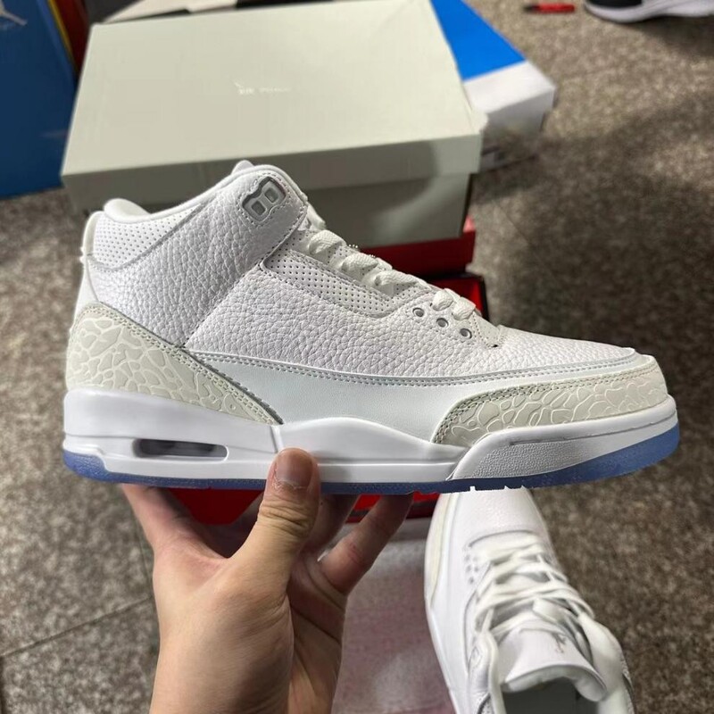 Men's and Women's Models Putian Pure Original Shoes Aj3 White Cement Mid-Top Trendy Sports Practical Retro Classic Basketball Shoes Men's and Women's Models Putian Pure Original Shoes Aj3 White Cement Mid-Top Trendy Sports Practical Retro Classic Basketball Shoes
