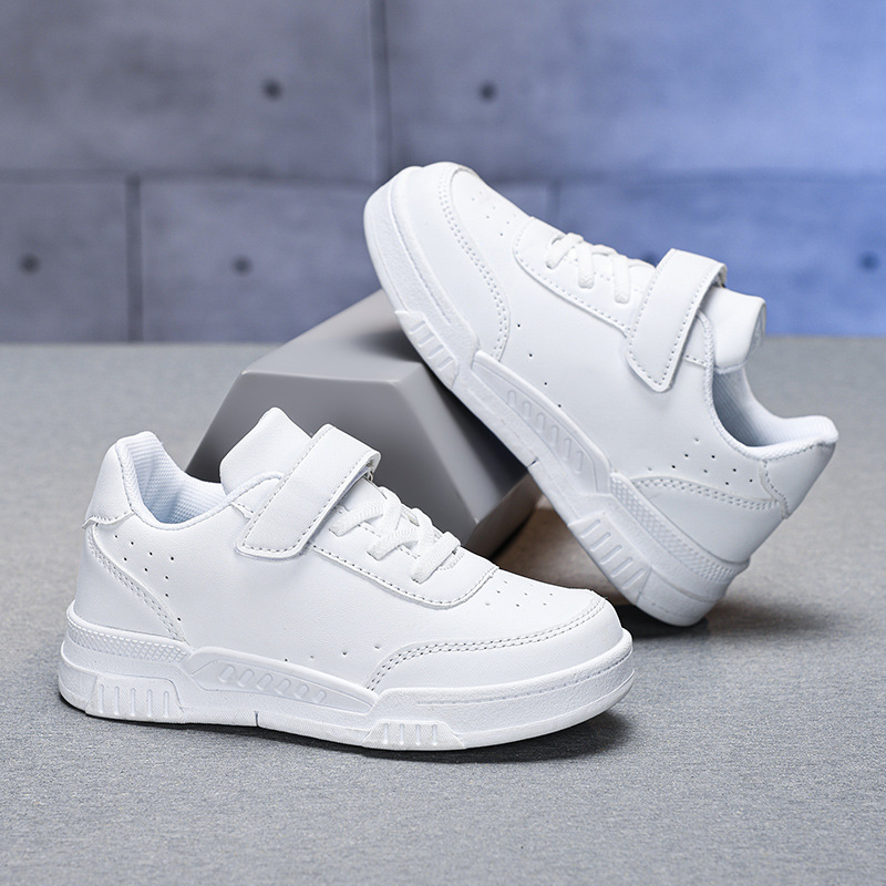 Niños campus zapatos blancos 2025 niños de moda coreana personalidad zapatos transpirables zapatos de skate para niñas al aire libre