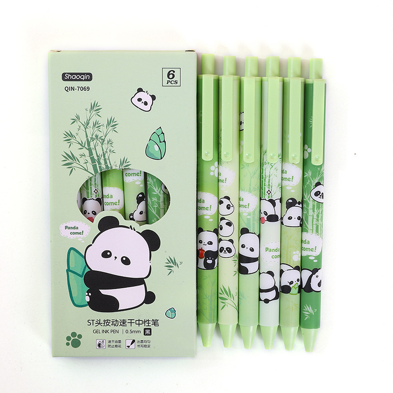 Europa Baoins bolígrafo de presión de resorte de alto valor facial vaina de descompresión de 0.5 mm suave y rápido secado lápiz de cepillo neutro