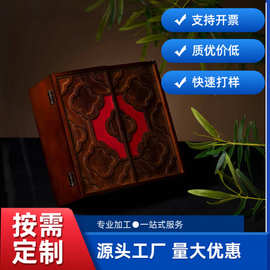 端午粽子木制包装盒礼盒双层手提木盒空盒咸鸭蛋木质盒雕刻实木