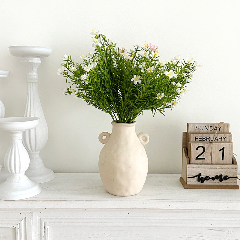 7 horquilla estrella de simulación de flores sala de bodas accesorios arreglos florales de hierba de agua pequeño paquete de flores falsas decoración del hogar comercio exterior mayorista