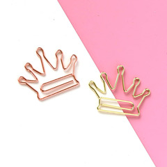 皇冠造型回形針異形金屬創意曲別針批發金色紙夾迴紋針廠家