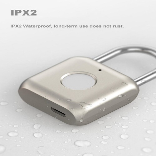 Smart fingerprint padlock waterproof anti-theft travel luggage locker door drawer fashion gift manufacturer direct supply