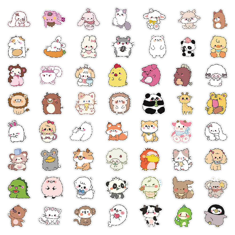 21g Weight Stickers Stationery Type 1 Set Quantity Learning Occasion PVC self-adhesive Material Animal, Cartoon Pattern Cute Style 1 Set Animal Cartoon Learning PVC Self-adhesive Cute Stickers 20