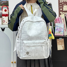 大容量书包女高中学生背包简约百搭校园双肩包小众高颜值旅行背包