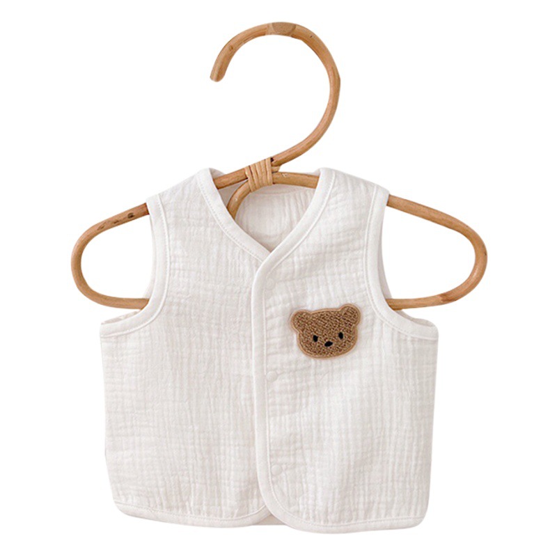 Chaleco de bebé recién nacido de primavera y verano cuatro capas de gasa niños y niñas ropa niño abrigo niños chaleco bebé