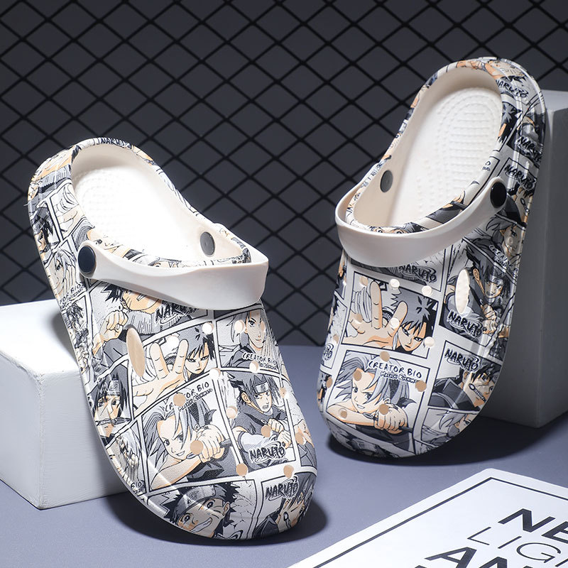 Zapatos con agujeros de verano, tendencia de los hombres, sandalias de Baotou huecas de fondo suave antideslizante, ropa exterior, pantuflas de los hombres de playa de fondo grueso al por mayor