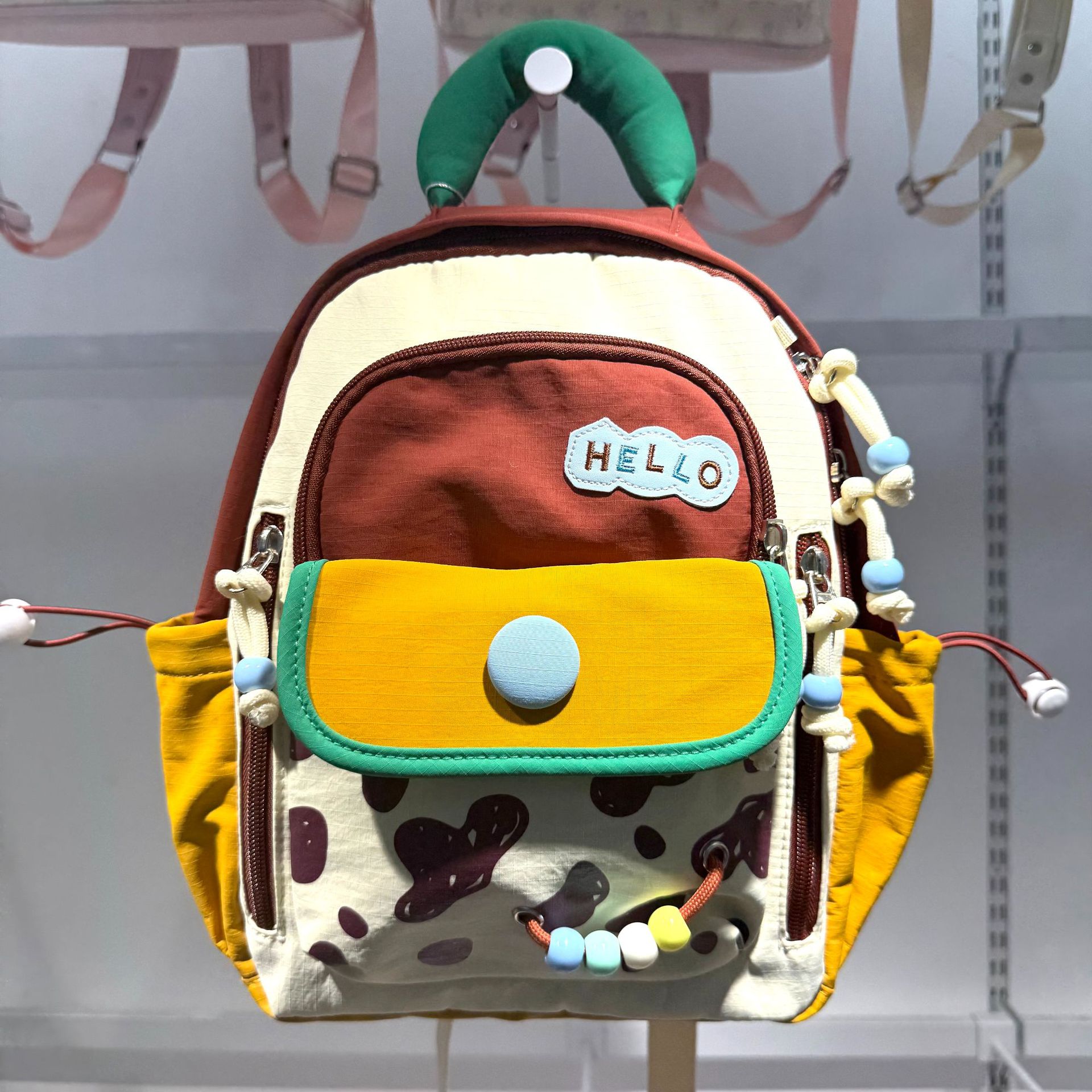 Mochila de dibujos animados para niños, mochila pequeña, 7 - 9 - 11 - 13 años, bolsas de moda para niños y niñas, color caramelo, ligero