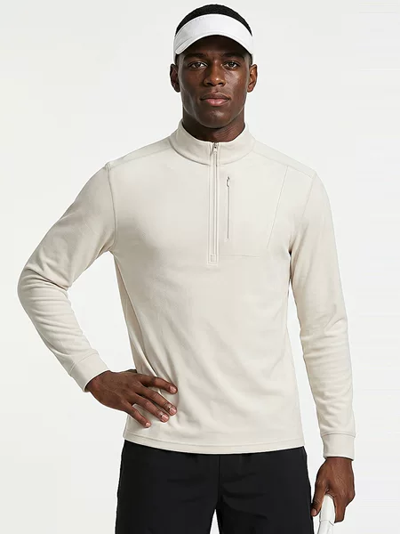 European and American cross-border high-end men's outdoor sports long-sleeve lulu-style half-zip sweatshirt T-shirt casual top
